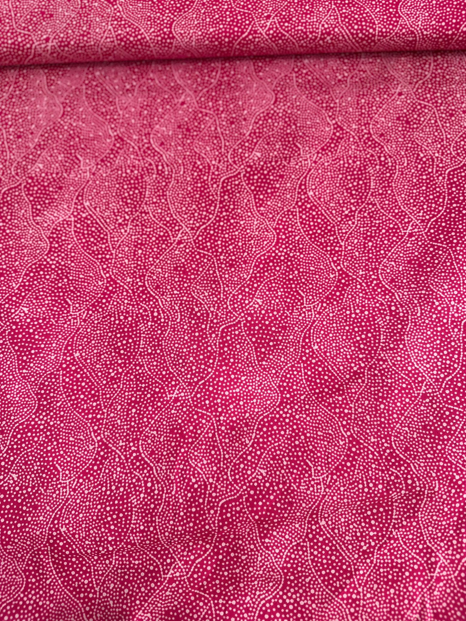 Patchwork Pink mit weißen Punkten