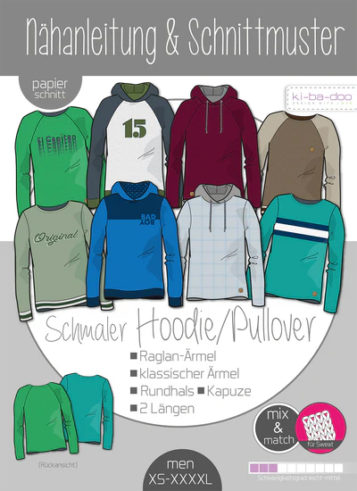 Papierschnitt Mix & Match Hoodie/Pullover Herren | Größe XS-XXXXL Papierschnitt Mix & Match Hoodie/Pullover Herren | Größe XS-XXXXL
