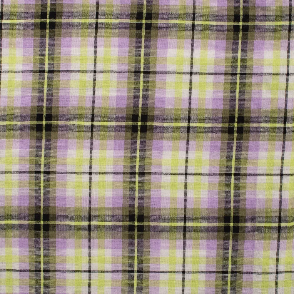 Bambino Check Limette - Flieder