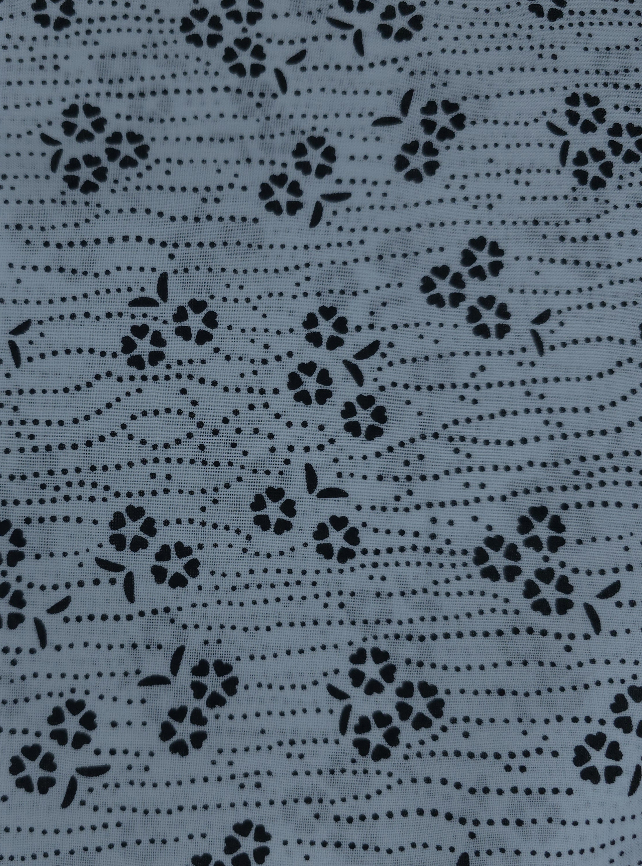 Patchwork mini Herzen schwarz/weiss